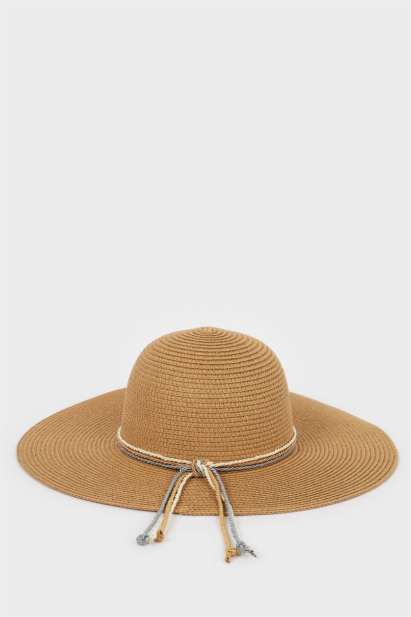 Kadın Açık Kahve Kadın Hasır Şapka