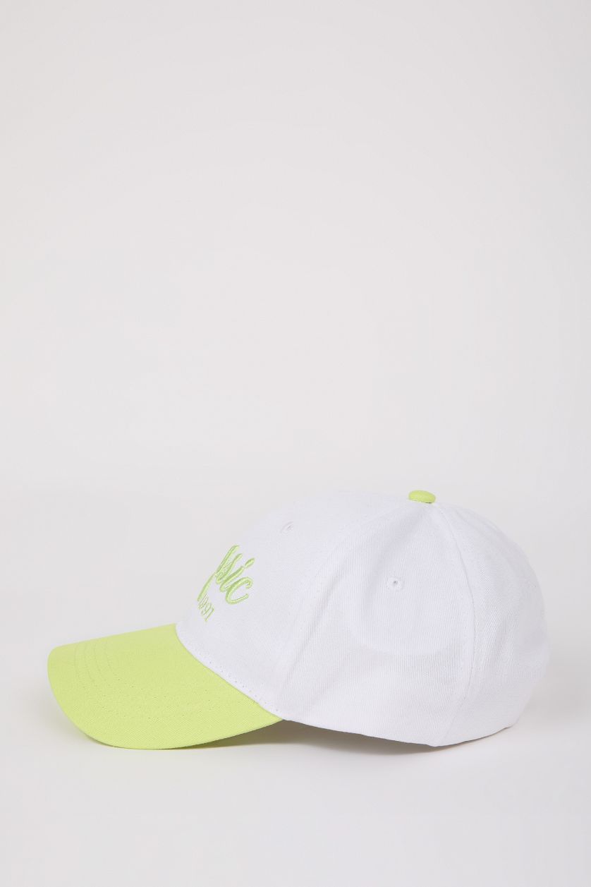 نساء أخضر فاتح قبعة بيسبول منسوج باتكيت