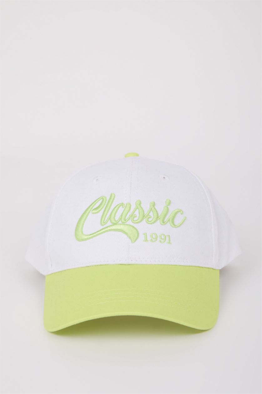 نساء أخضر فاتح قبعة بيسبول منسوج باتكيت