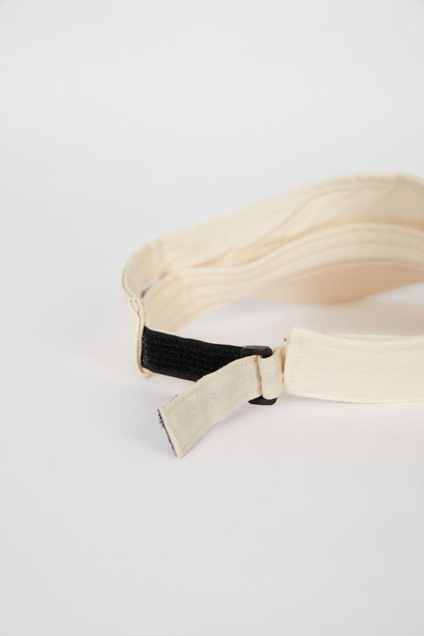 Kadın Bej Kadın Keten Vizör Şapka