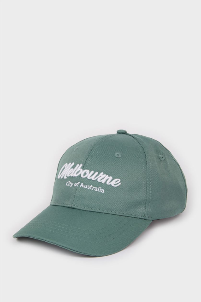 Woman Green Woman Label Printed Woven Baseball Basketball Cap