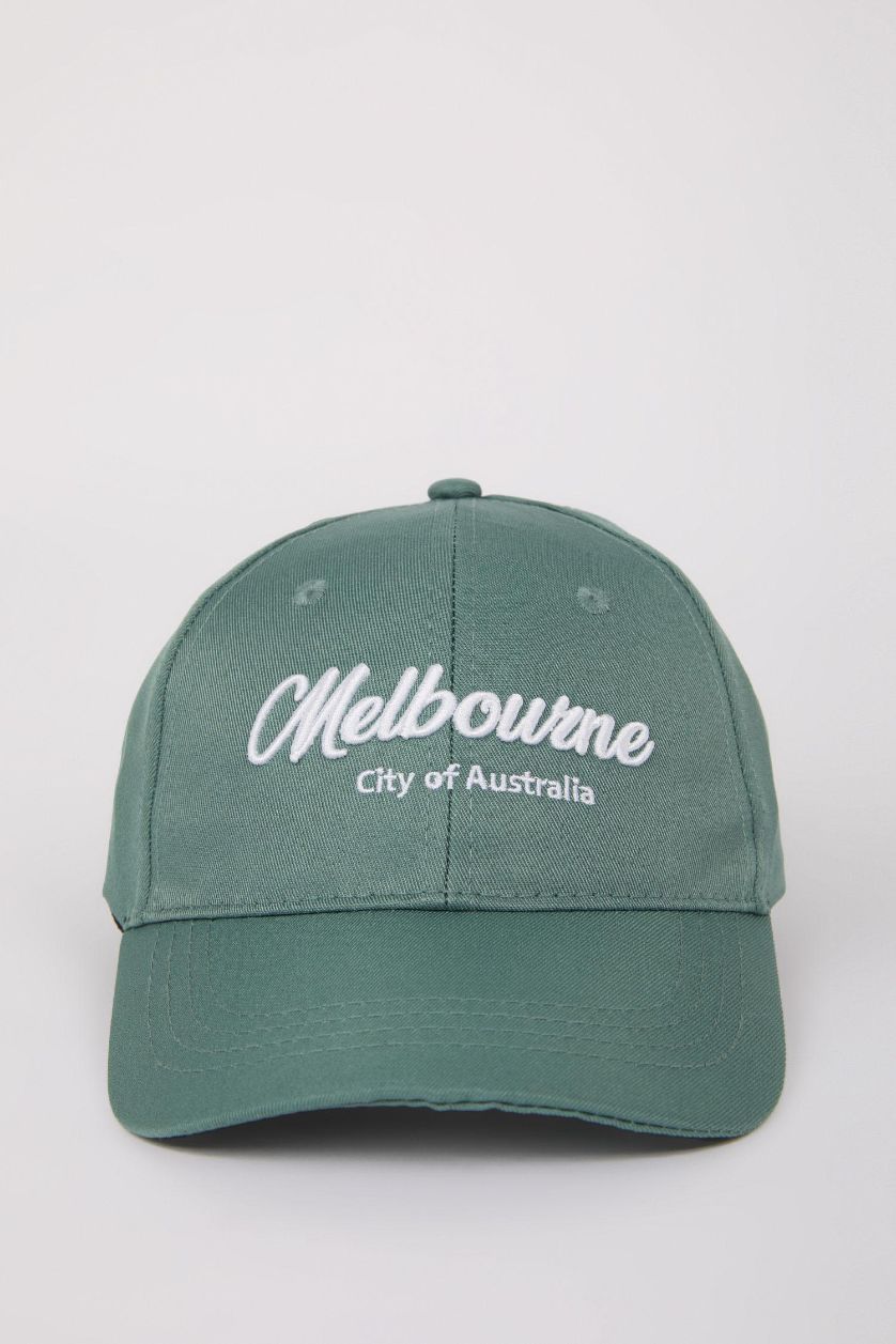 Woman Green Woman Label Printed Woven Baseball Basketball Cap