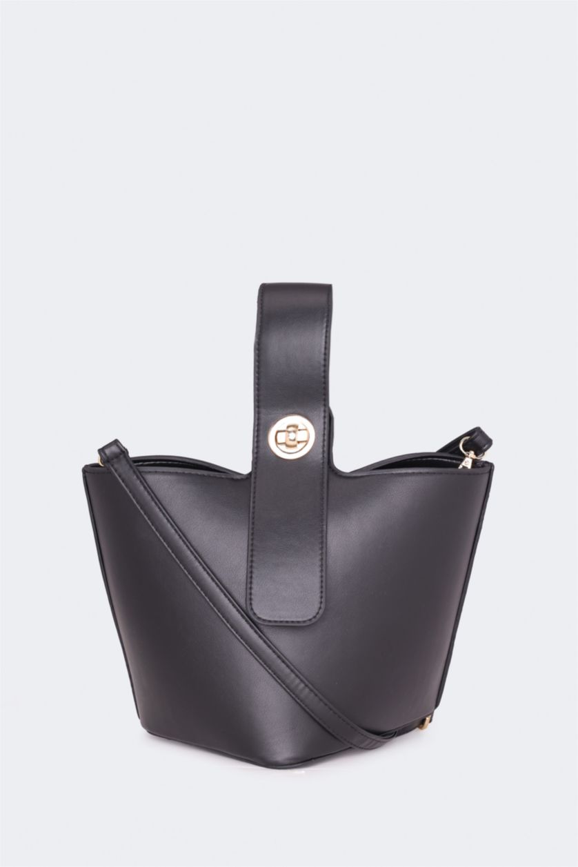 WOMAN Black Woman Faux Leather Shoulder Bag