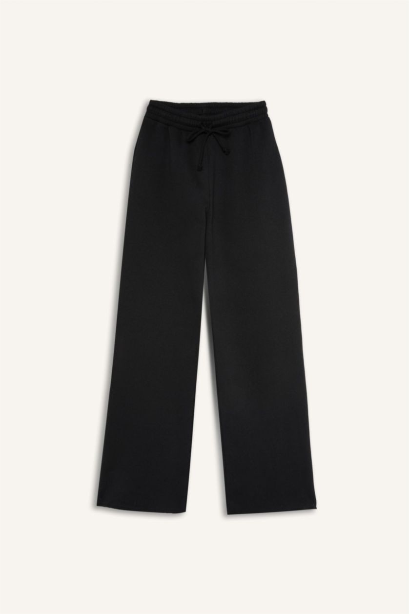 Әйелдерге қара кең аяқ Шалбар