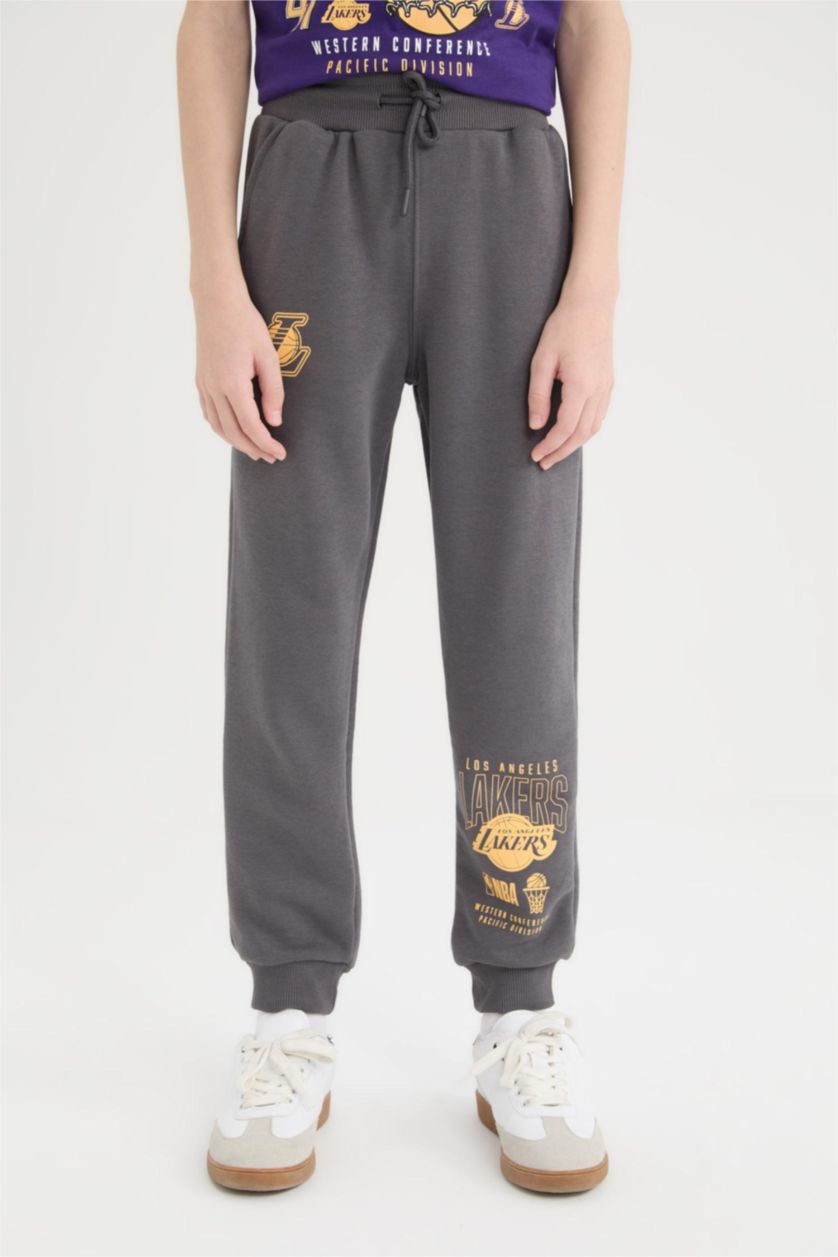 BOYS & TEENS Anthracite Boy NBA Los Angeles Lakers Regular Fit Trousers