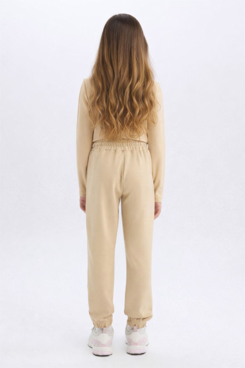 Kız Çocuk - Genç Kız Kum Beli Lastikli Cepli Jogger Eşofman Altı Kız Çocuk