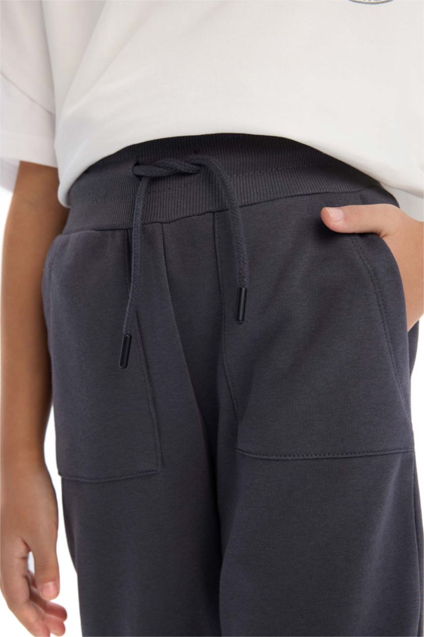 Kız Çocuk - Genç Kız Antrasit Beli Lastikli Jogger Eşofman Altı Kız Çocuk