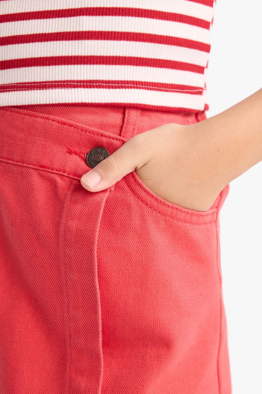 GIRLS & TEENS Red Girl Red Gabardine Skort