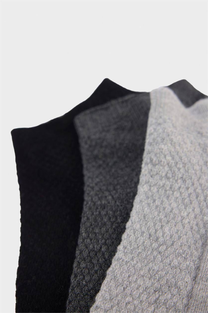 Мужчины Серый Мужские носки-коротышки, комплект из 3-х пар, хлопковые