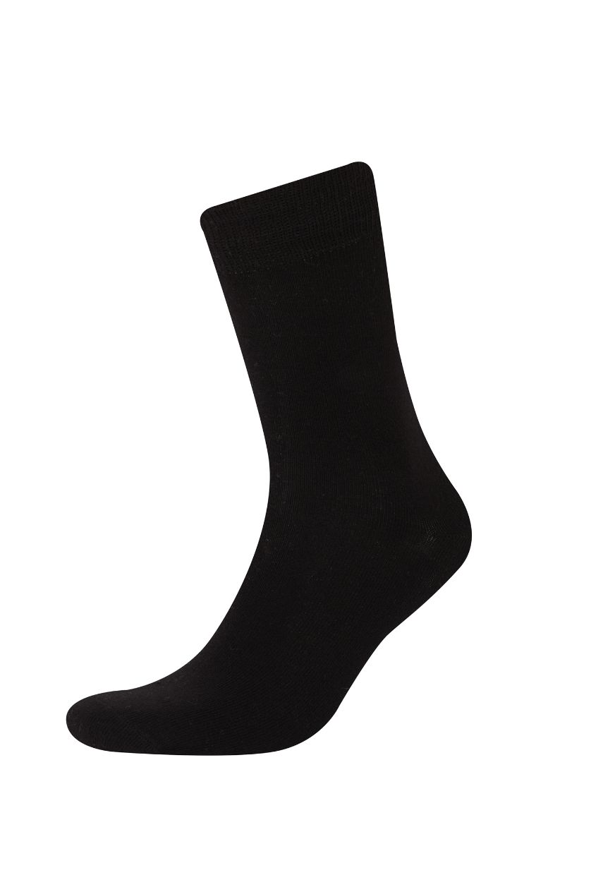 MAN Black Man 5 Piece Cotton Long Socks