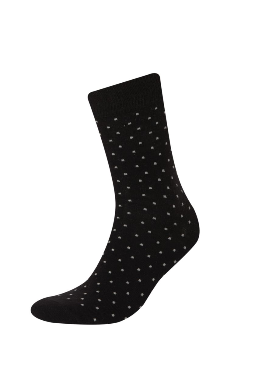 MAN Black Man 5 Piece Cotton Long Socks