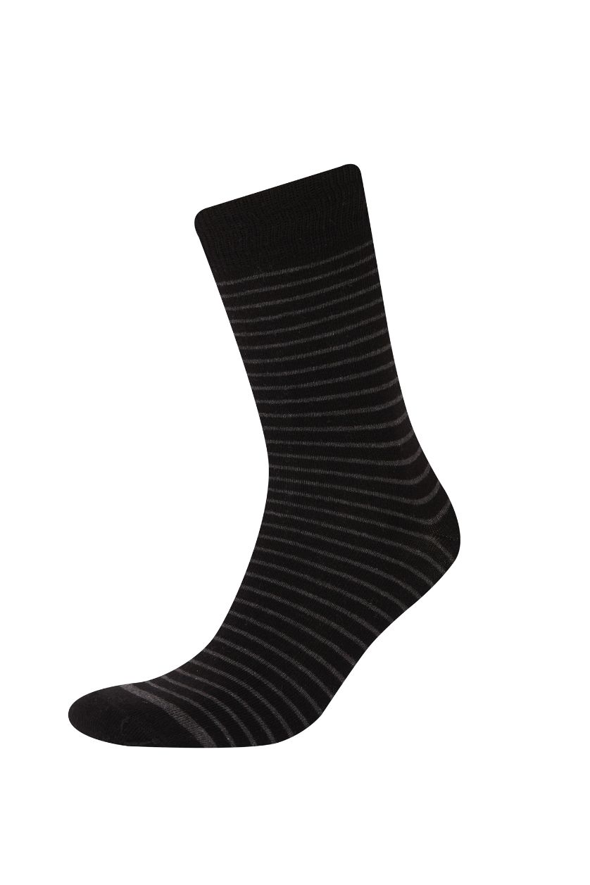 MAN Black Man 5 Piece Cotton Long Socks