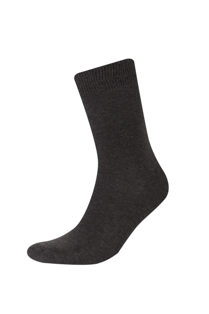 MAN Black Man 5 Piece Cotton Long Socks