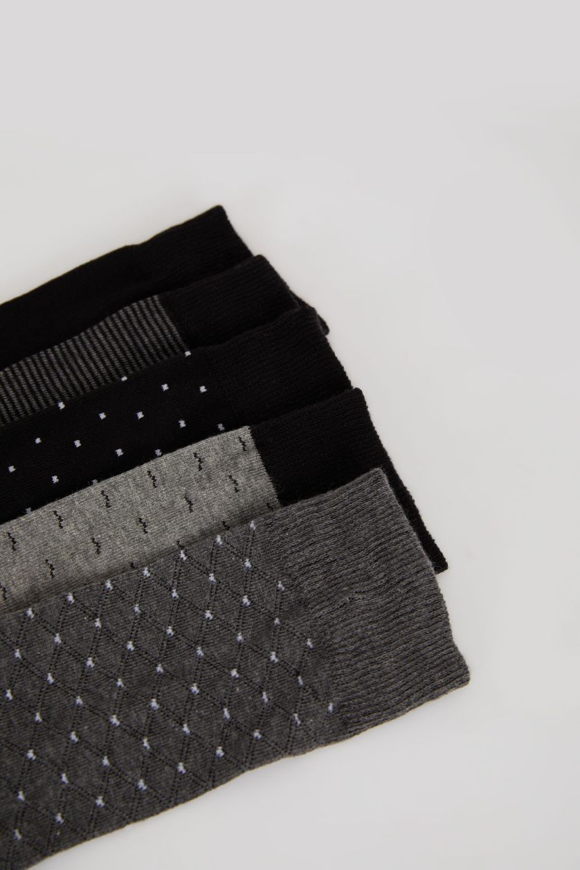 MAN MIXED Boy 5 Piece Cotton Long Socks