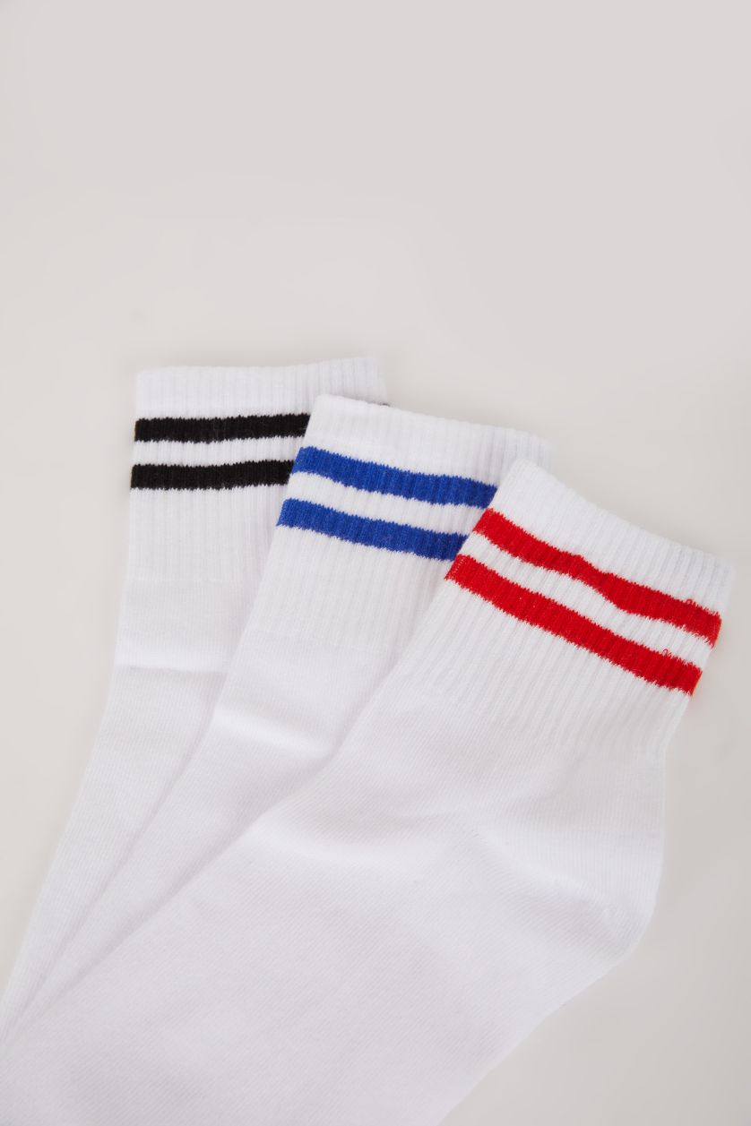 رجال أبيض (000) جوارب قصيرة قطن رجالي - 3 قطع