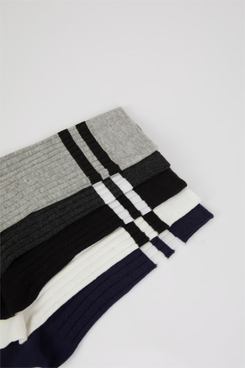 Man Karma Man Comfortable Elastic 5 Piece Long Cotton Socks