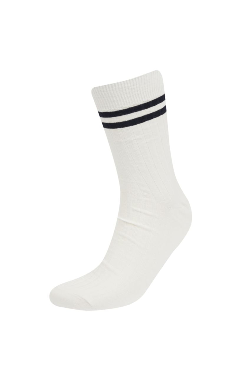 MAN White Man Comfortable Elastic 5 Piece Long Cotton Socks