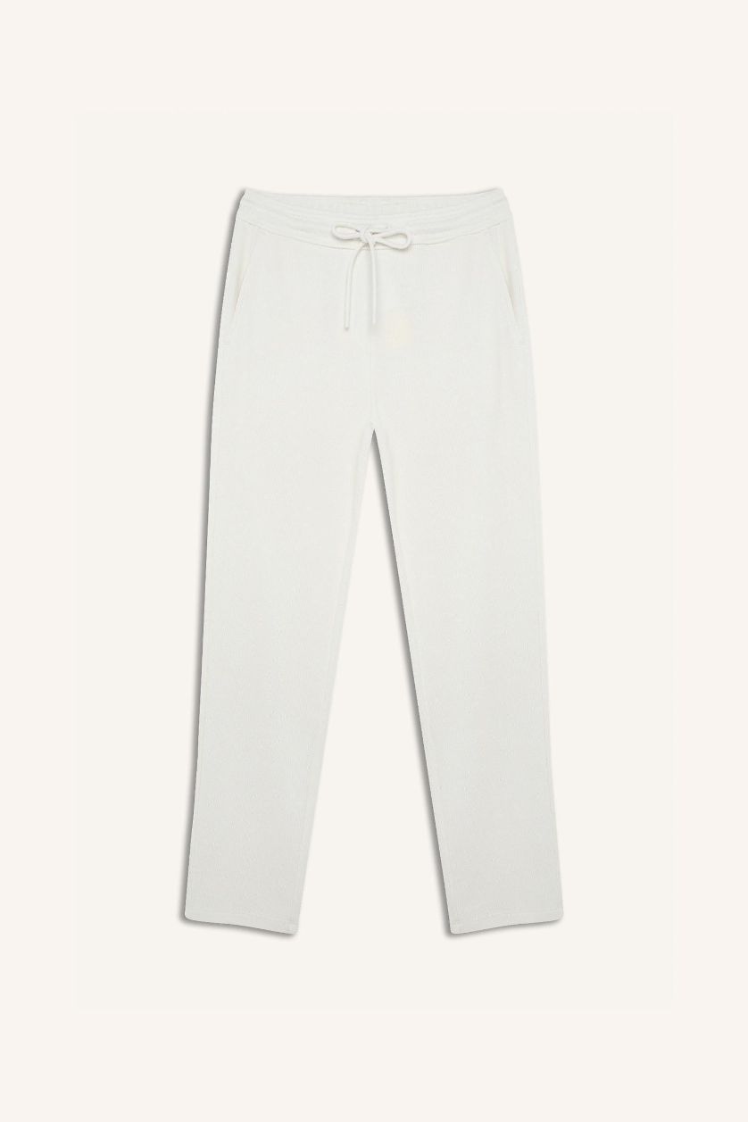 رجال بيج فاتح بنطلون بجامة رياضي قصة عادية بجيب