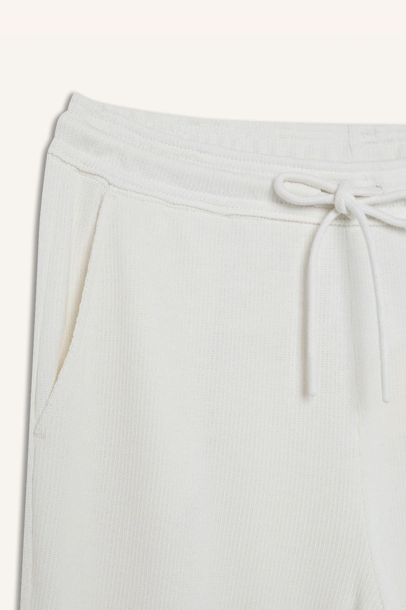 رجال بيج فاتح بنطلون بجامة رياضي قصة عادية بجيب