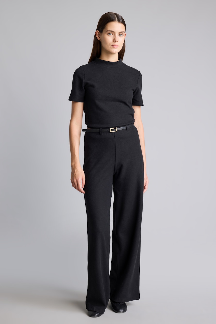 WOMAN Black Slim Fit Short Sleeve T-Shirt