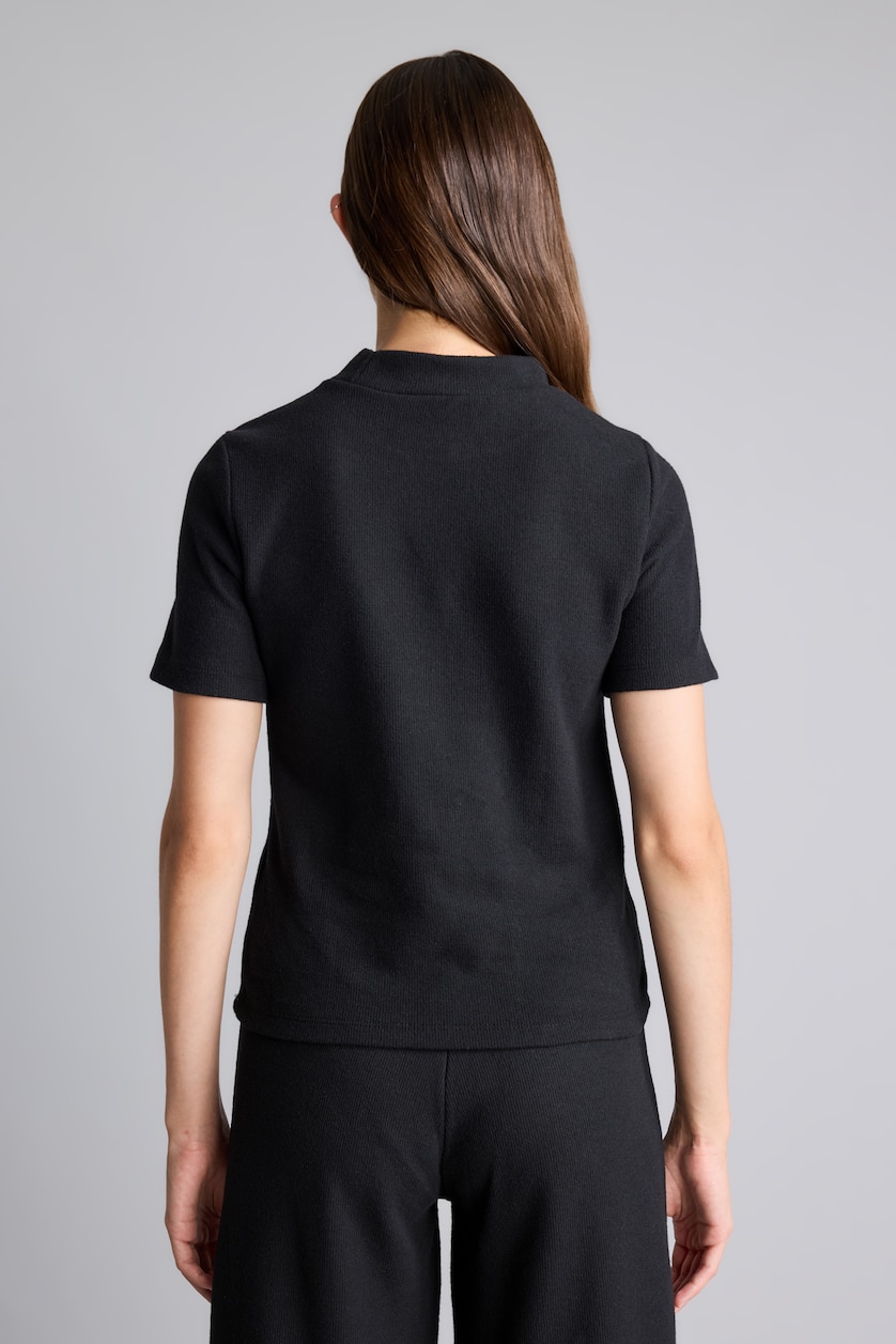 WOMAN Black Slim Fit Short Sleeve T-Shirt