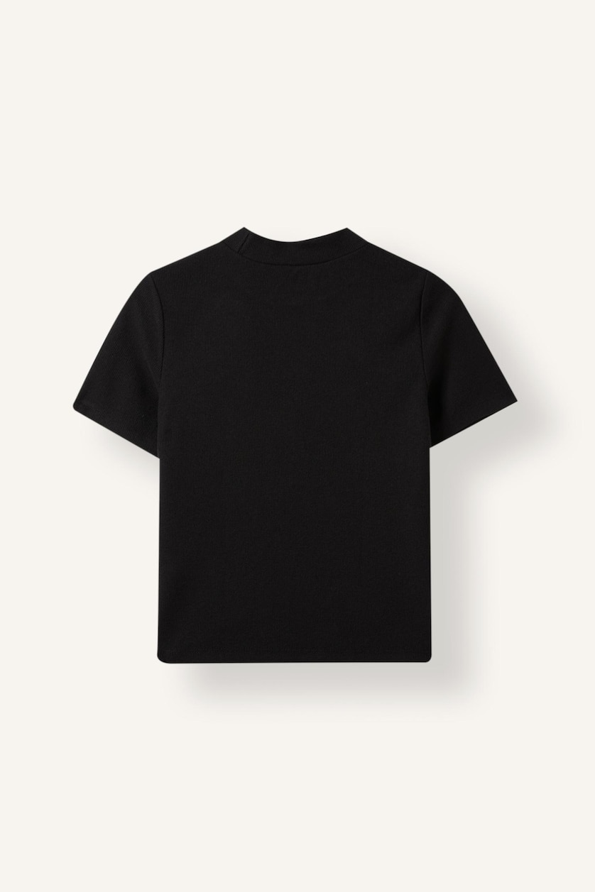 WOMAN Black Slim Fit Short Sleeve T-Shirt