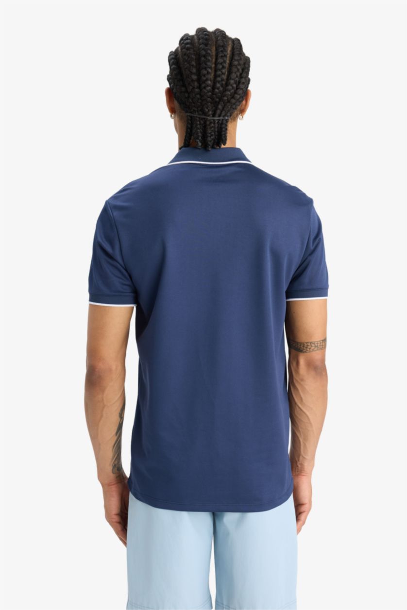 Man NAVY Slim Fit Polo Collar Pique Polo T-Shirt