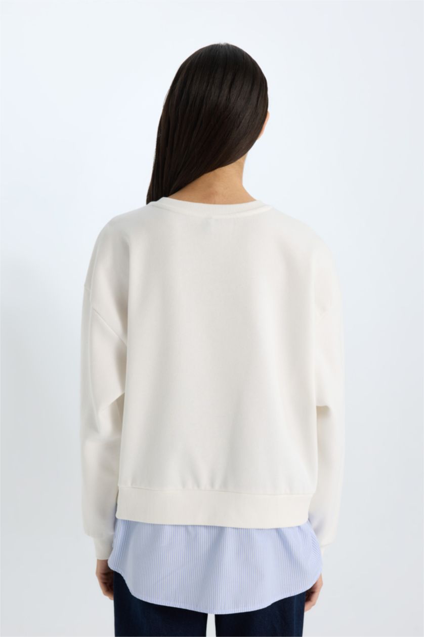 Әйелдерге экру релакс пішімі қала с мойын Свитер