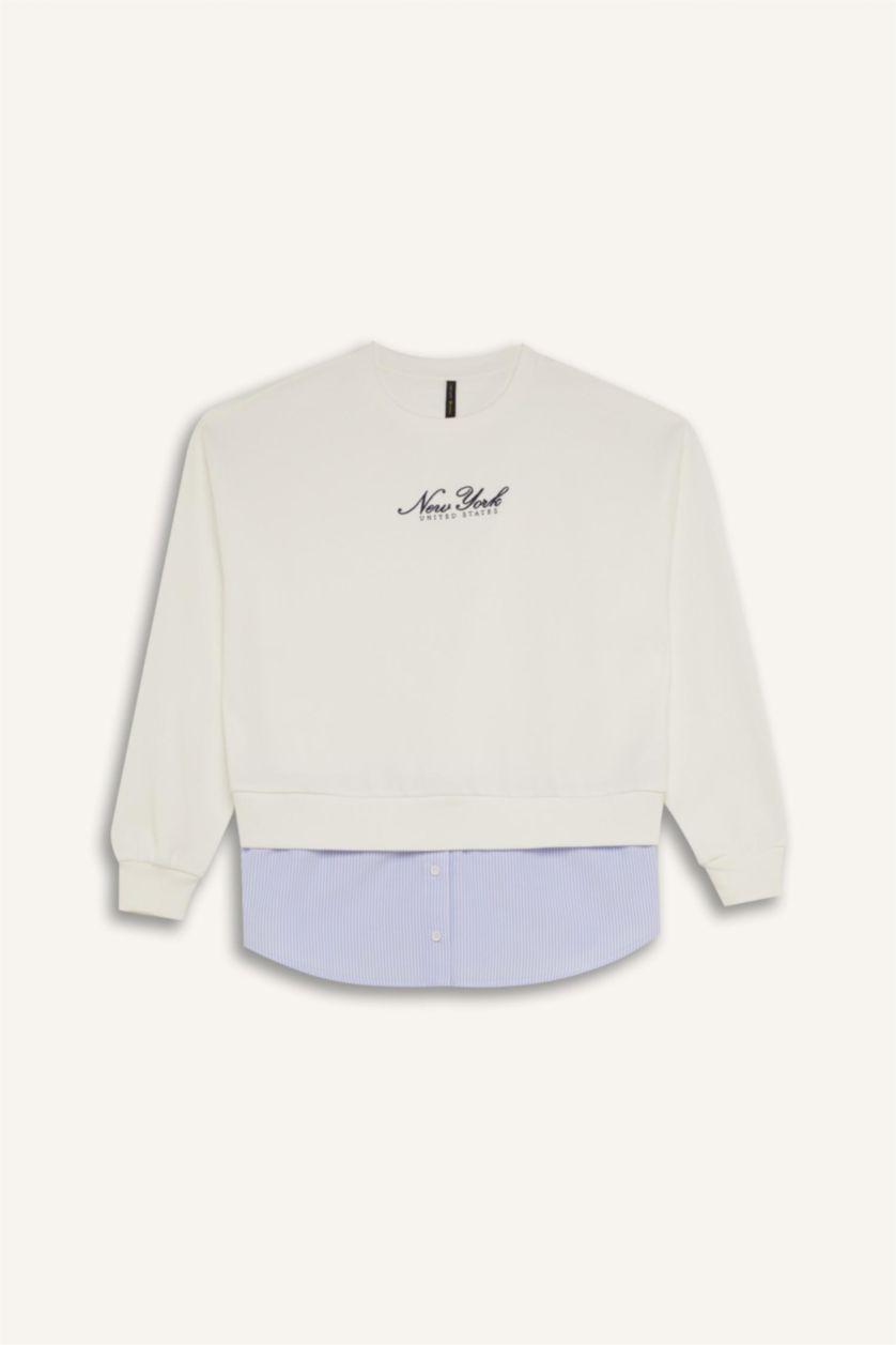 Әйелдерге экру релакс пішімі қала с мойын Свитер