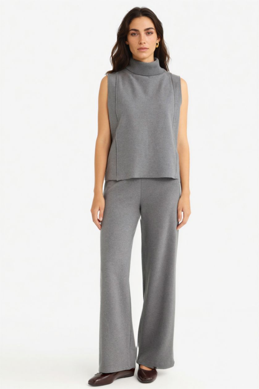 Женщины Антра-меланж Майка с высоким горлом