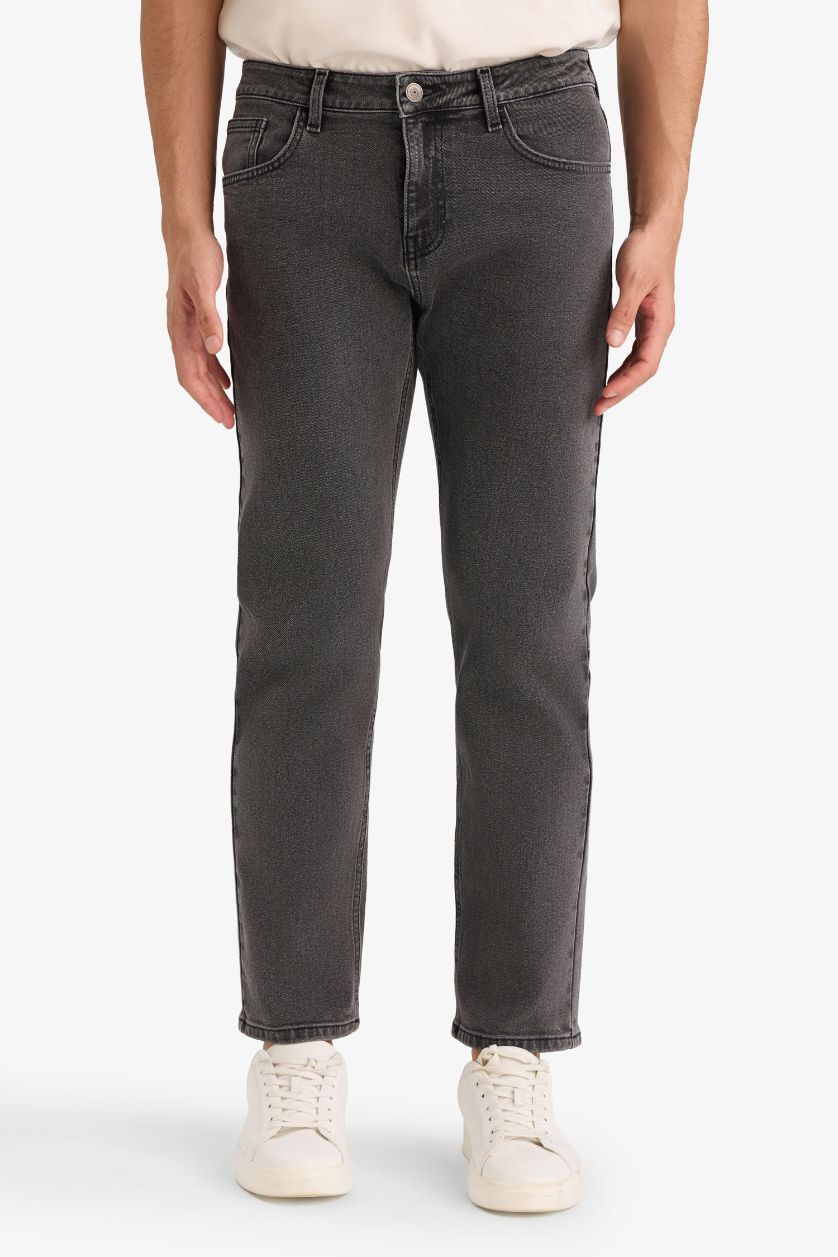 Erkek Antrasit Sergio Regular Fıt Jean Pantolon