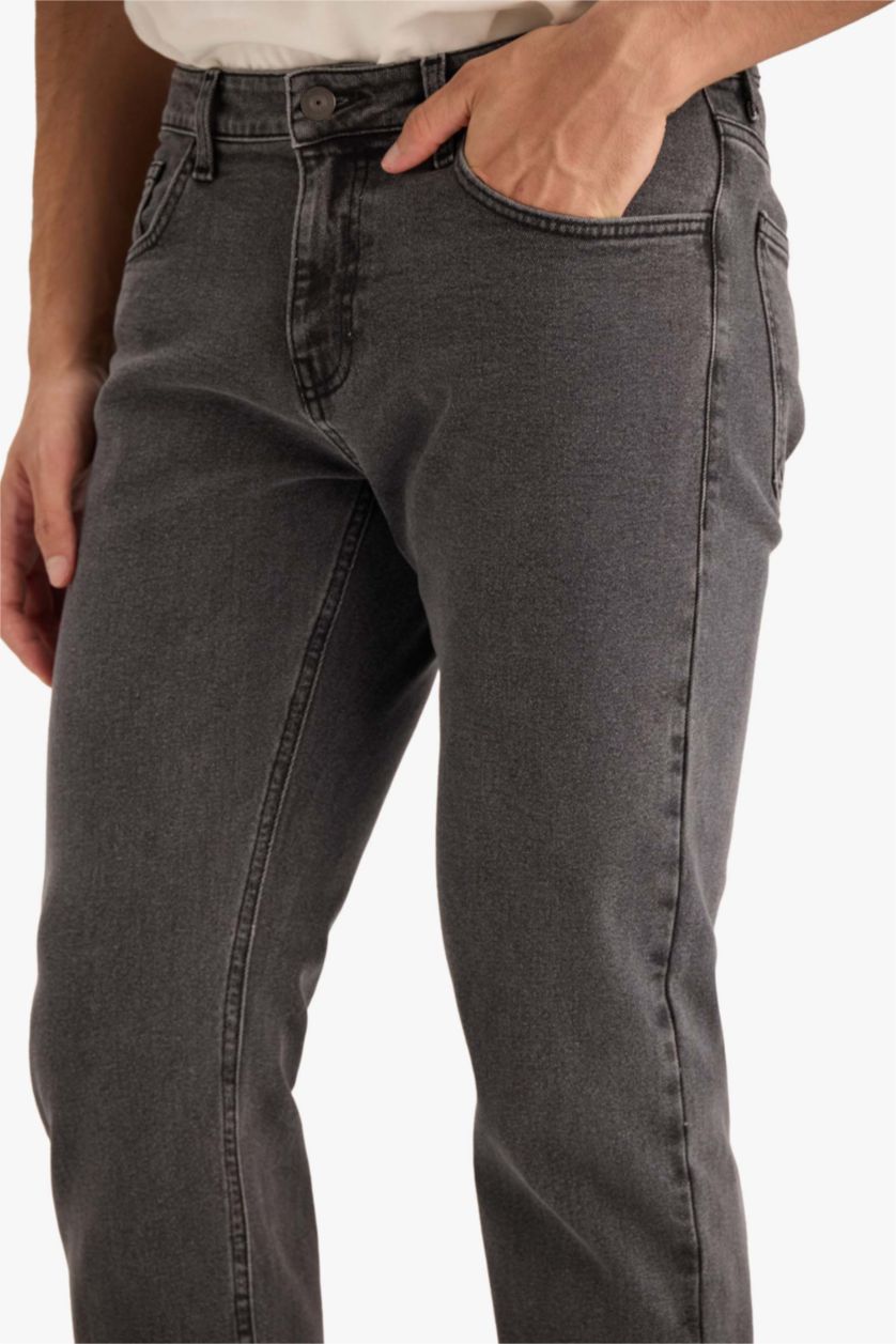 Erkek Antrasit Sergio Regular Fıt Jean Pantolon