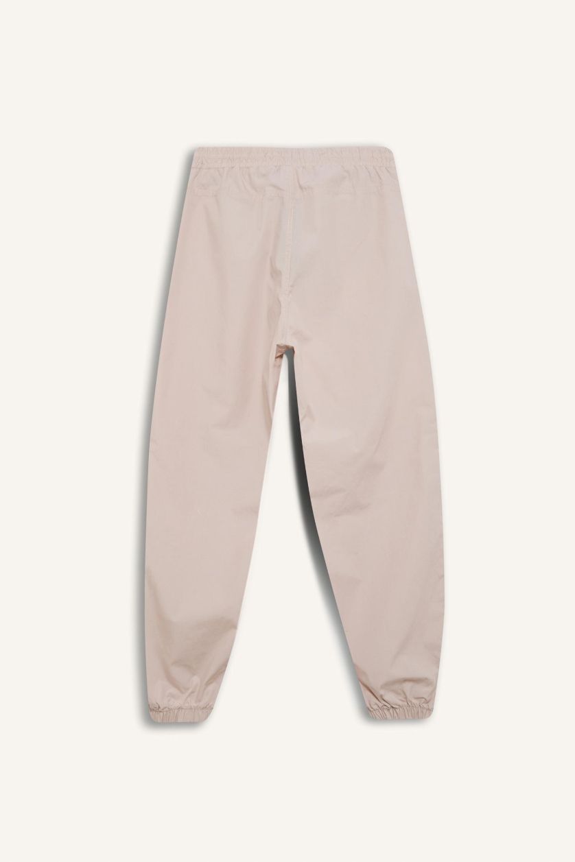 Erkek Çocuk - Genç Erkek Açık Bej Jogger Fit Standart Paça Paraşüt Pantolon Erkek Çocuk