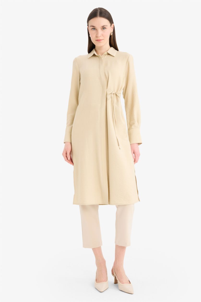 نساء اللون الحجري تونيك قصة عادية