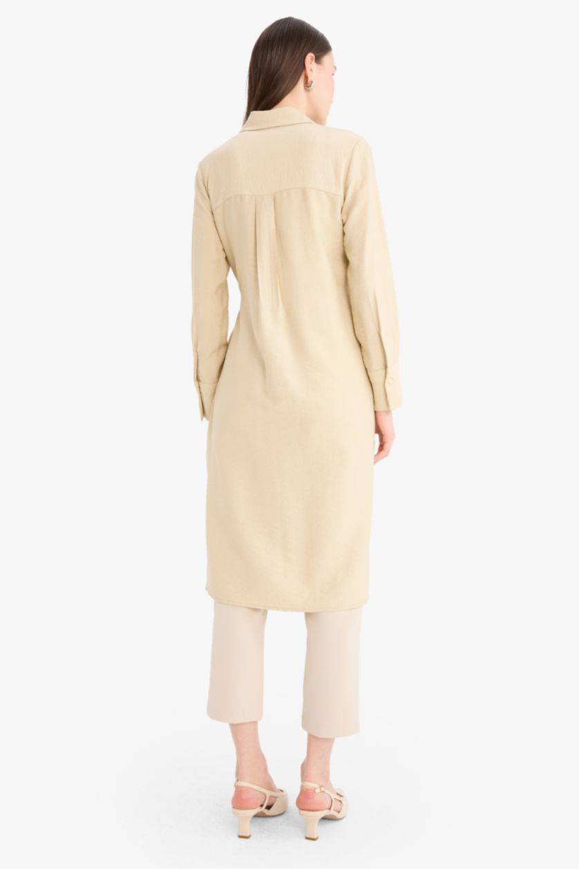 نساء اللون الحجري تونيك قصة عادية