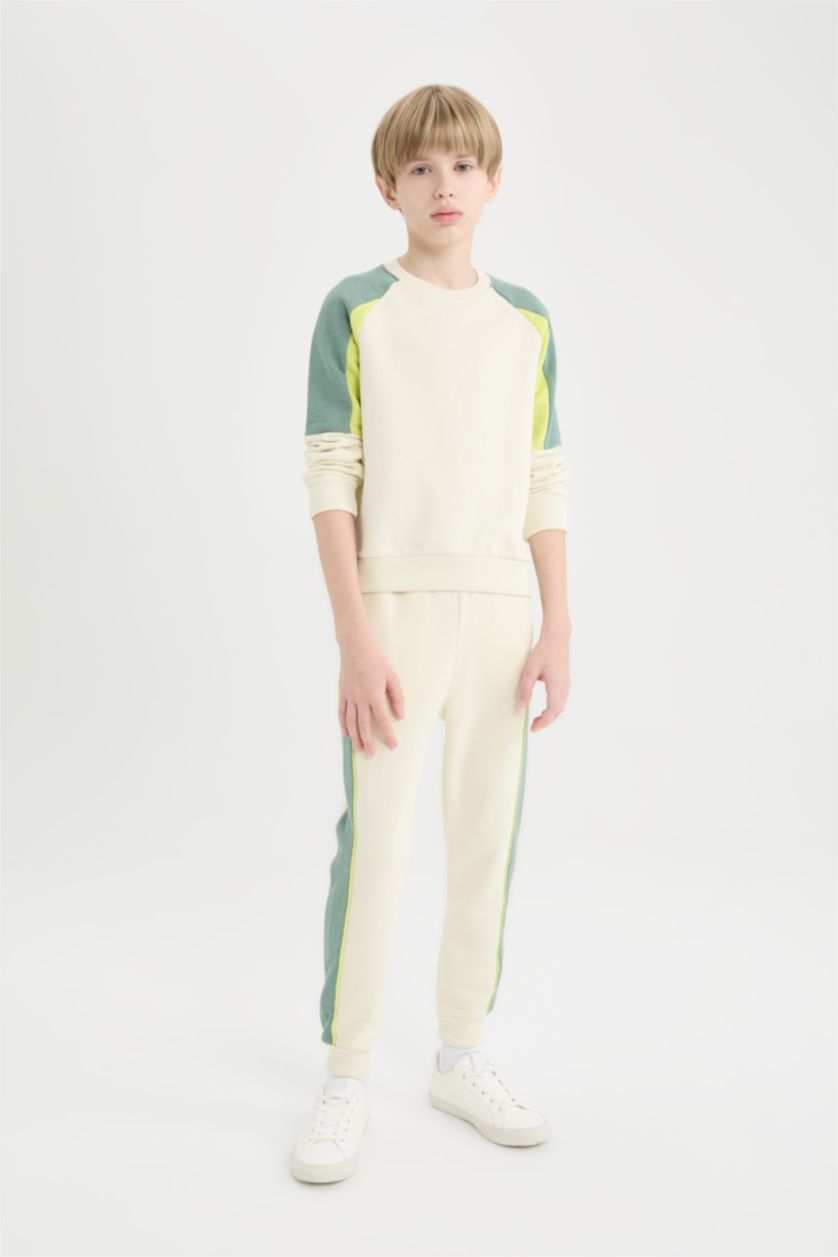 Erkek Çocuk - Genç Erkek Kum Erkek Çocuk 2'li Takım Sweatshirt Eşofman Altı