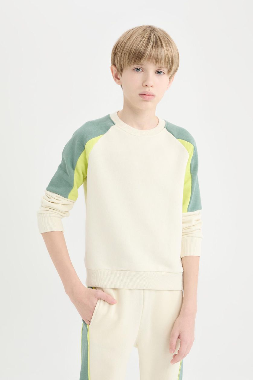 Erkek Çocuk - Genç Erkek Kum Erkek Çocuk 2'li Takım Sweatshirt Eşofman Altı