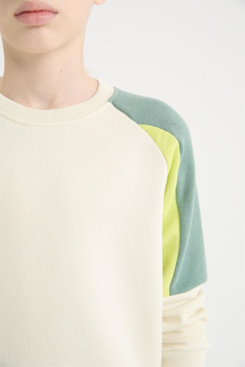 Erkek Çocuk - Genç Erkek Kum Erkek Çocuk 2'li Takım Sweatshirt Eşofman Altı