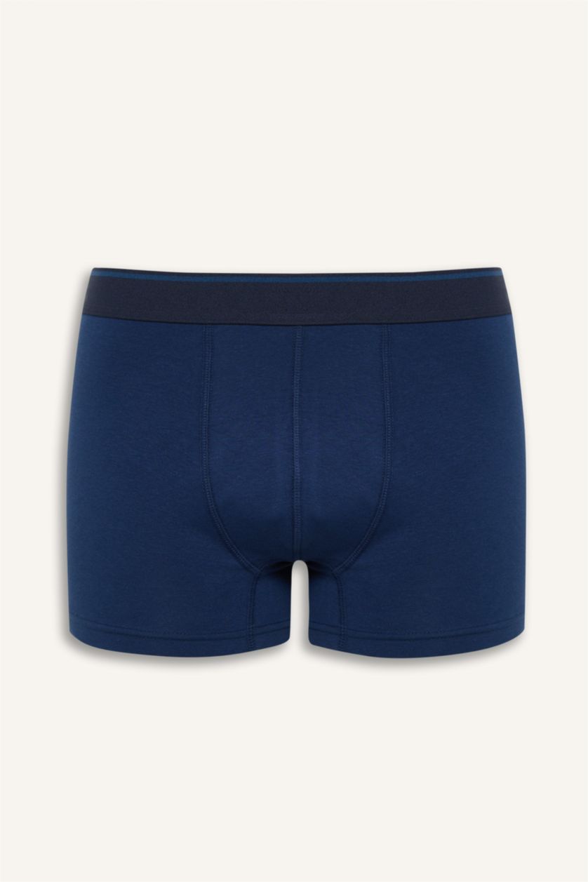 Erkek Lacivert Regular Fit Çizgili 3'lü Boxer