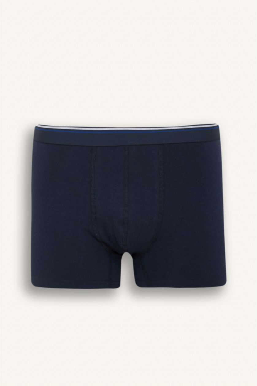 Erkek Lacivert Regular Fit Baskılı 3'lü Boxer