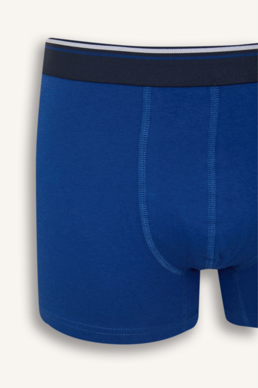 Erkek Lacivert Regular Fit Baskılı 3'lü Boxer