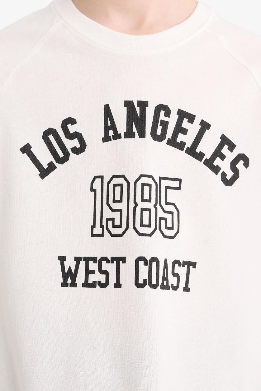 Boys & Teens White Boy T-Shirt Sweatpants 2 Piece Set