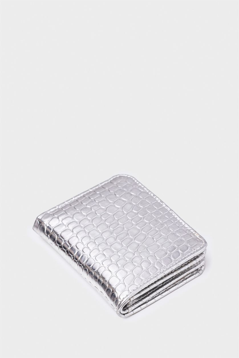 WOMAN SILVER محفظة جلد صناعي