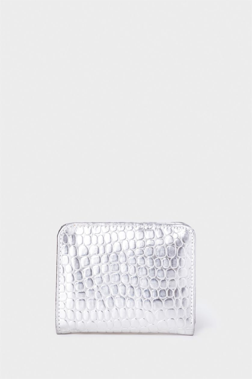 WOMAN SILVER محفظة جلد صناعي