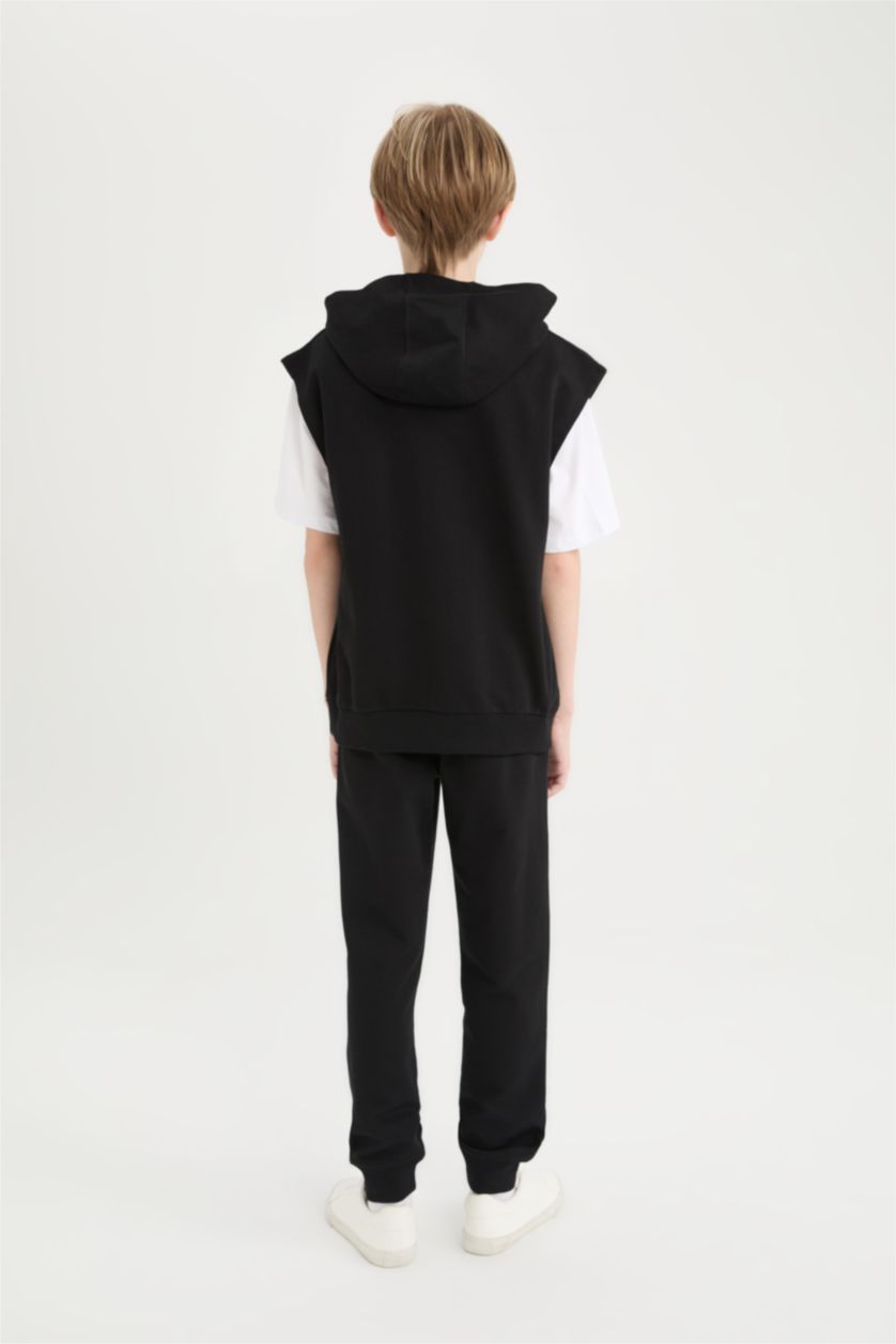 أولادي أسود طقم اولادي سويت شيرت تيشيرت وسويت بانتس - 3 قطع