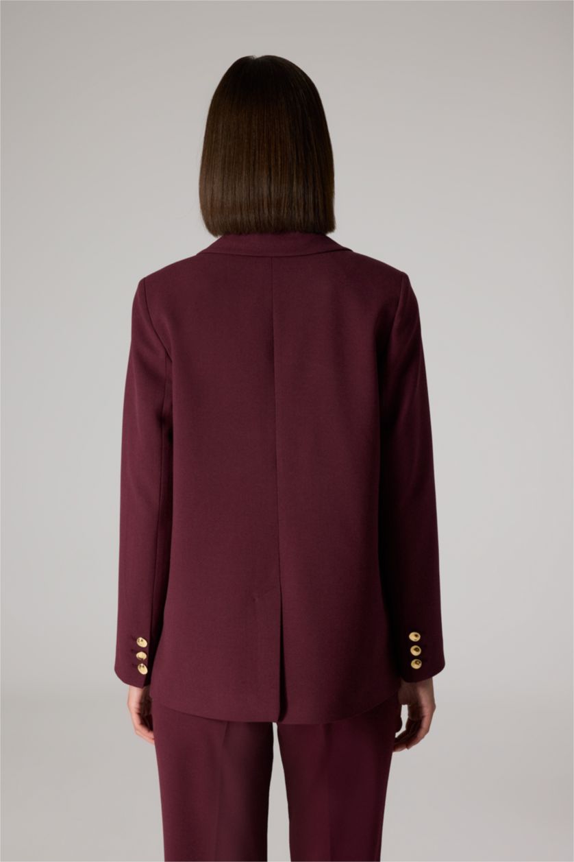 WOMAN Bordeaux Sorbe x DeFacto Regular Fit Jacket Collar Blazer Jacket