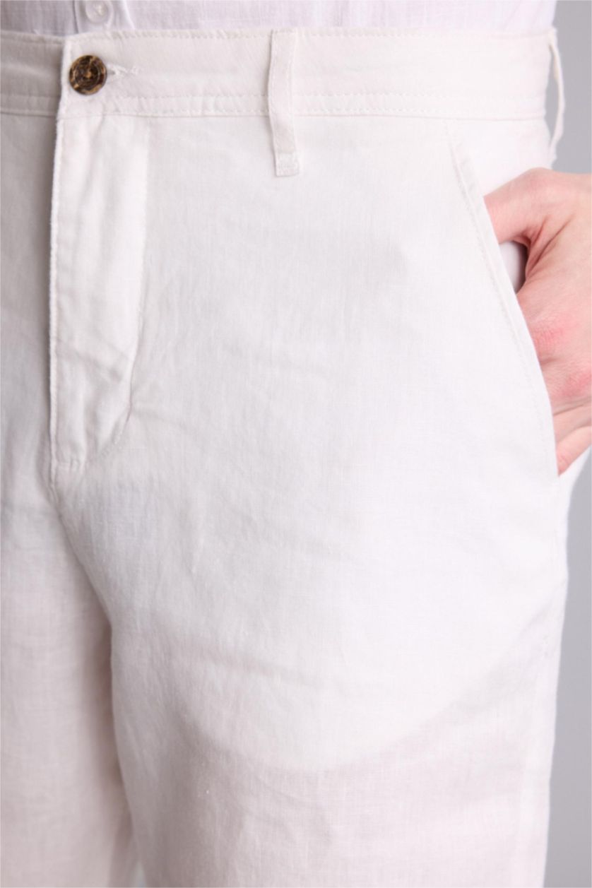 رجال اوف وايت Regular Fit Linen