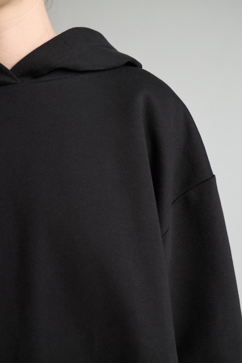 Woman Black Relax Fit Thick Sweatshirt Fabric Sweatshirt