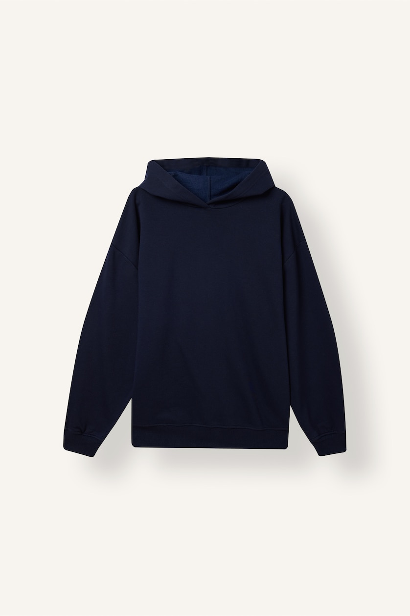 Women NAVY Relax Fit Thick Sweatshirt Fabric Sweatshirt