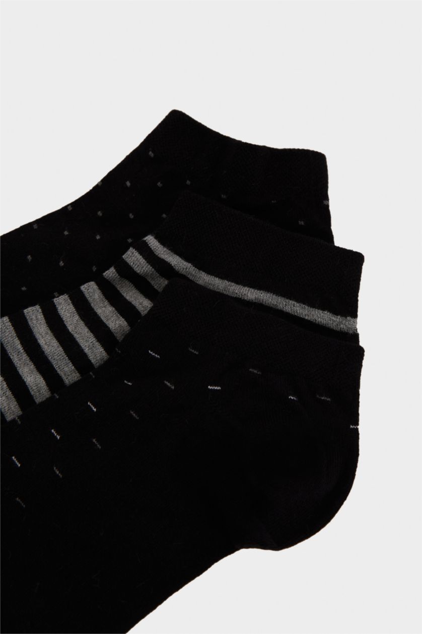 Мужчины Черный Мужские 3 пары бамбуковых низких носков без швов